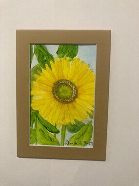 Watercolor Sunflower Painting